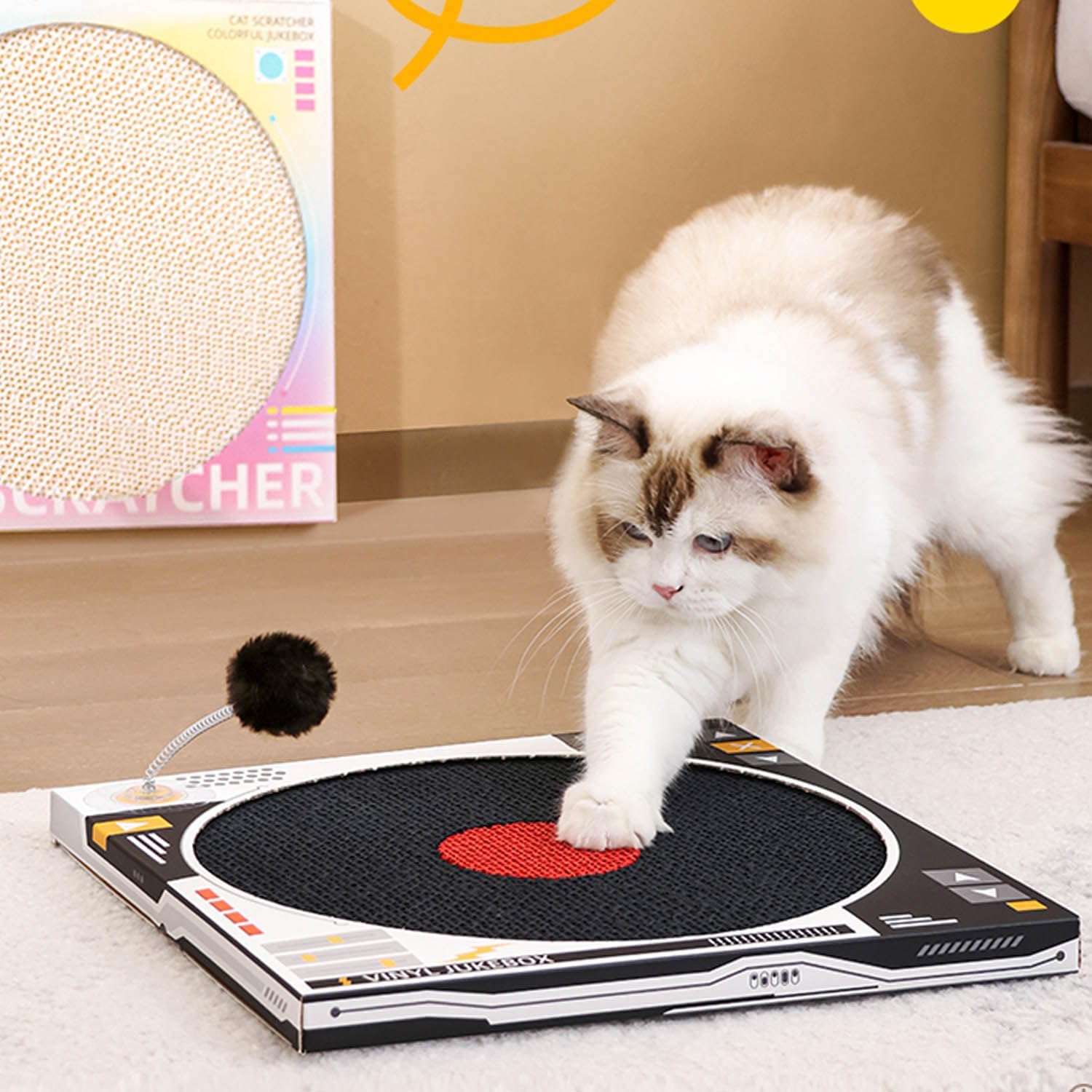 Record Player Cat Scratcher -Cat Dj Scratching Board