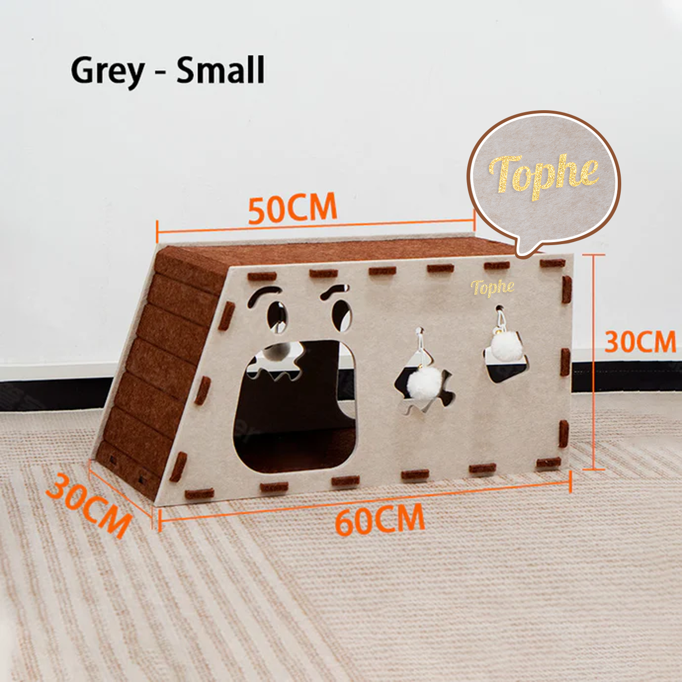 A three-in-one tunnel-shaped cat scratching board bed