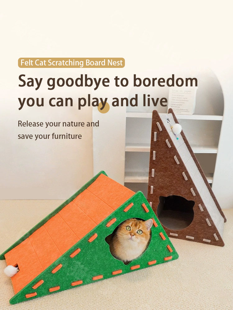 Vertical cat scratching board does not drop crumbs