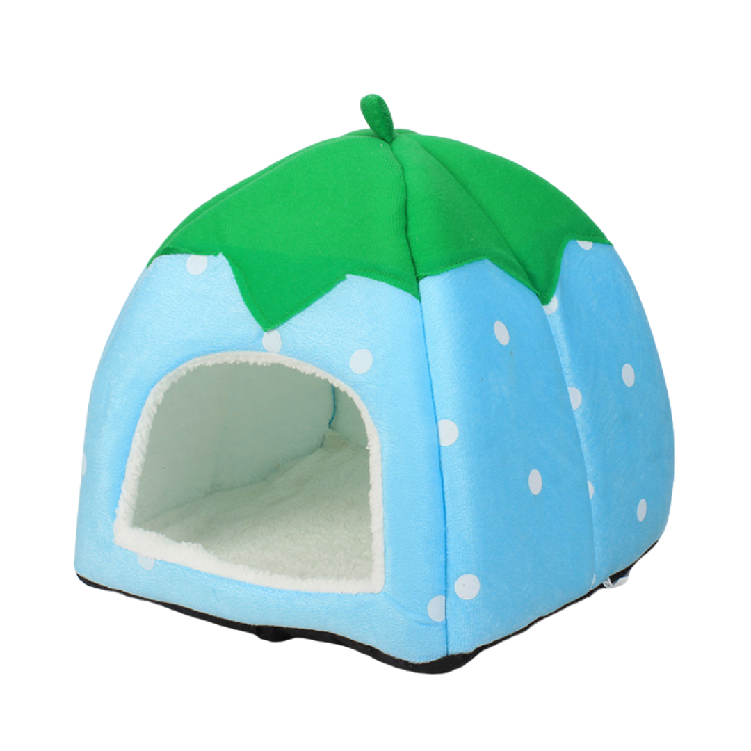 Strawberry Shape Plush Cat Bed