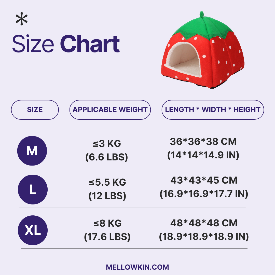 Strawberry Shape Plush Cat Bed