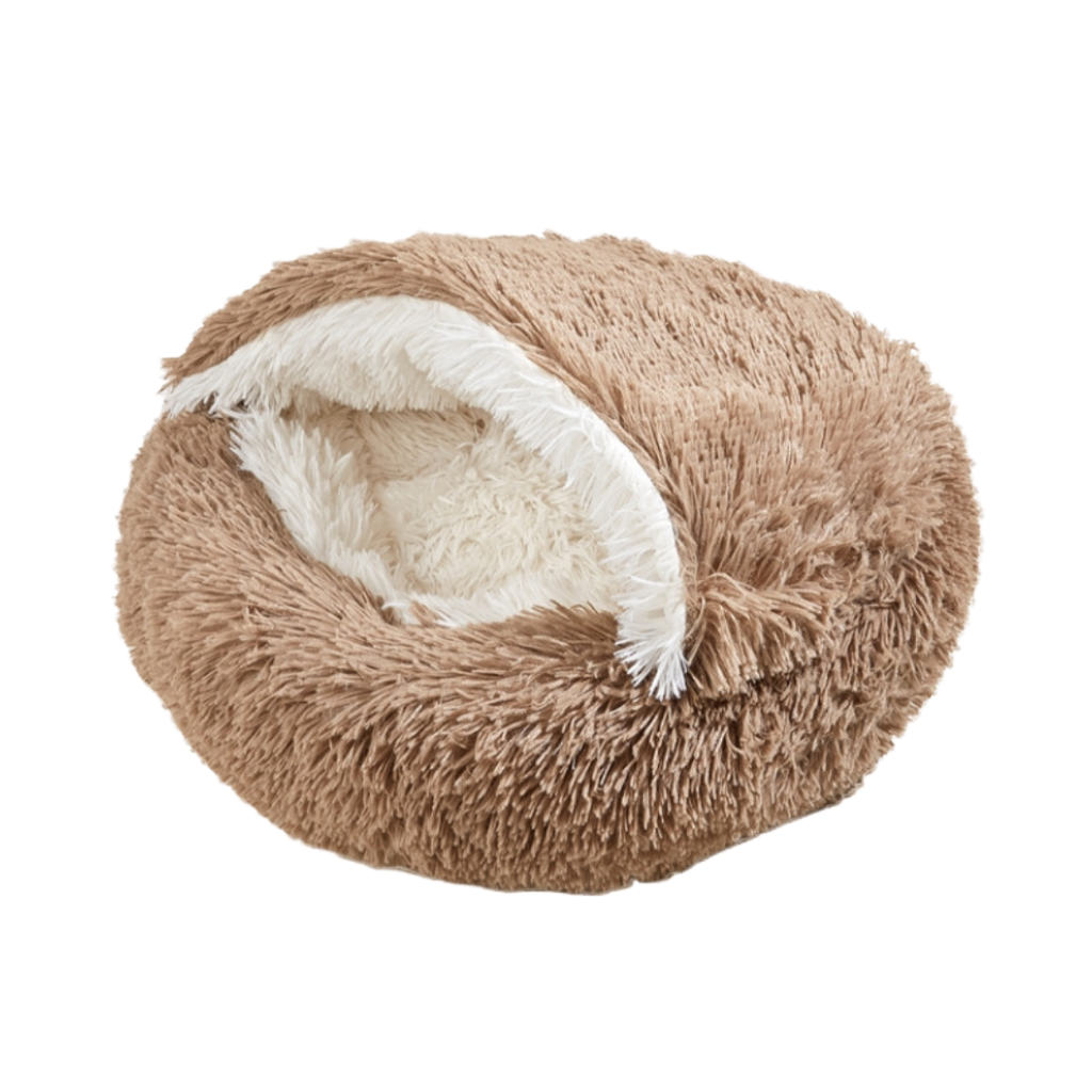 Soft Fur Shell Plush Cat Bed