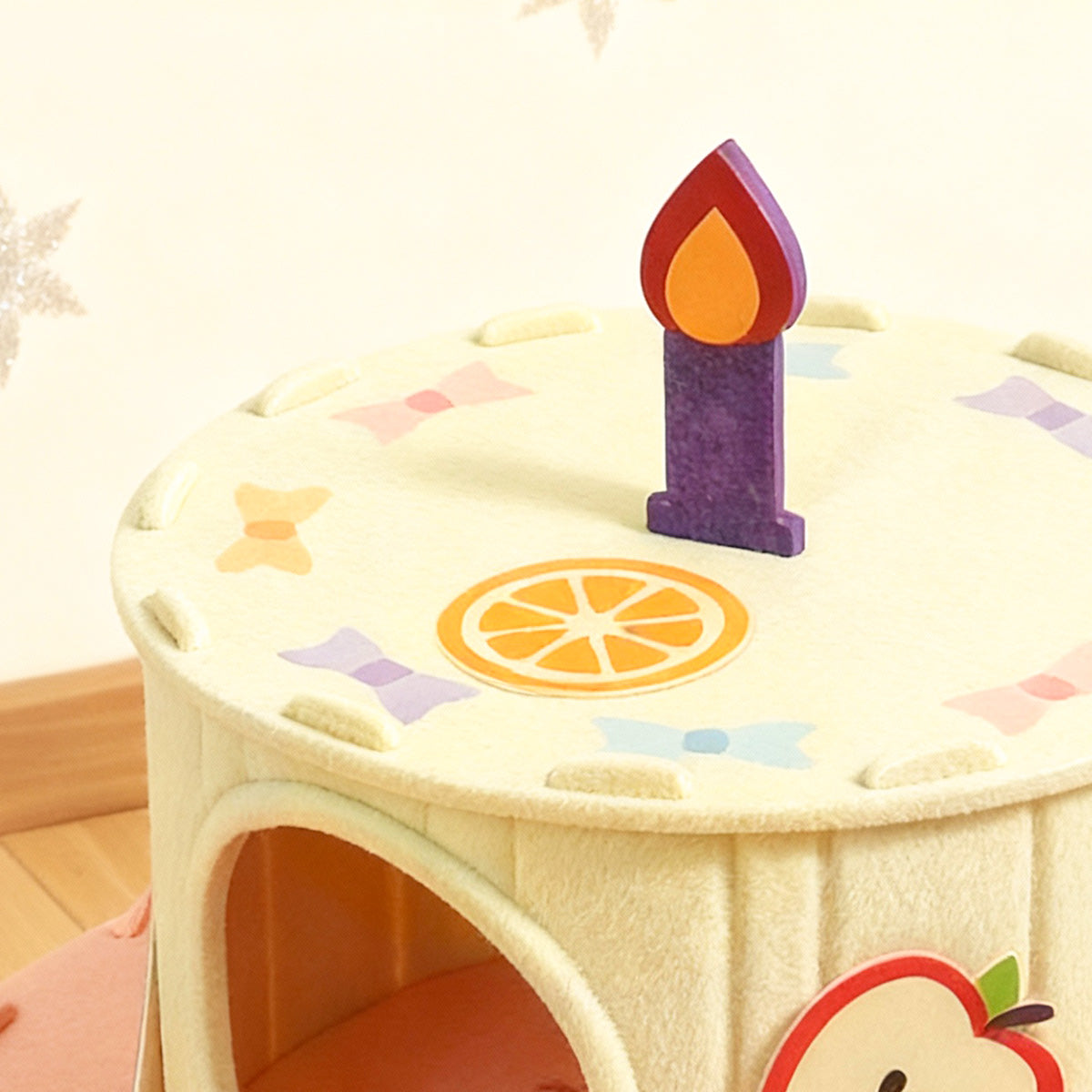 Double Layer Felt Cake Cat Bed