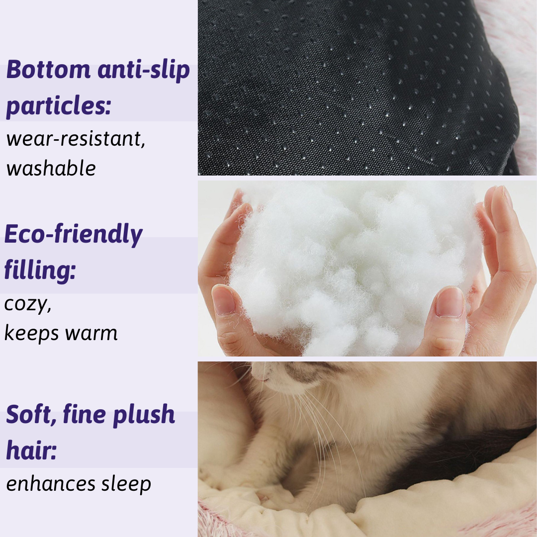 Soft Fur Shell Plush Cat Bed