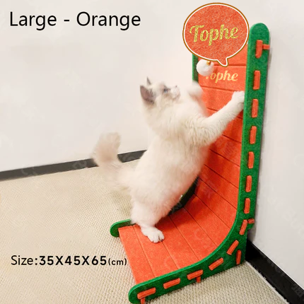 Vertical cat scratching board does not drop crumbs