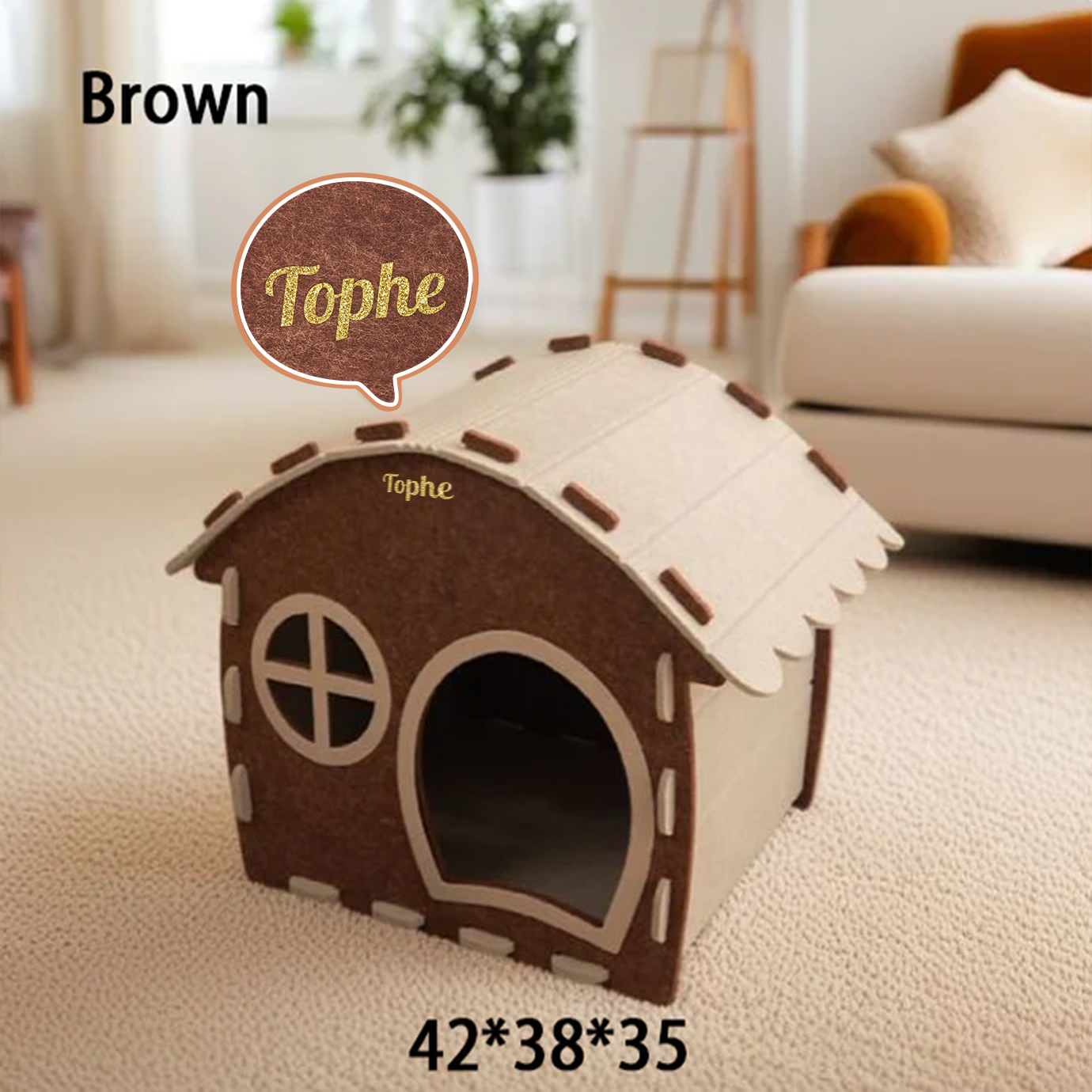 A three-in-one tunnel-shaped cat scratching board bed