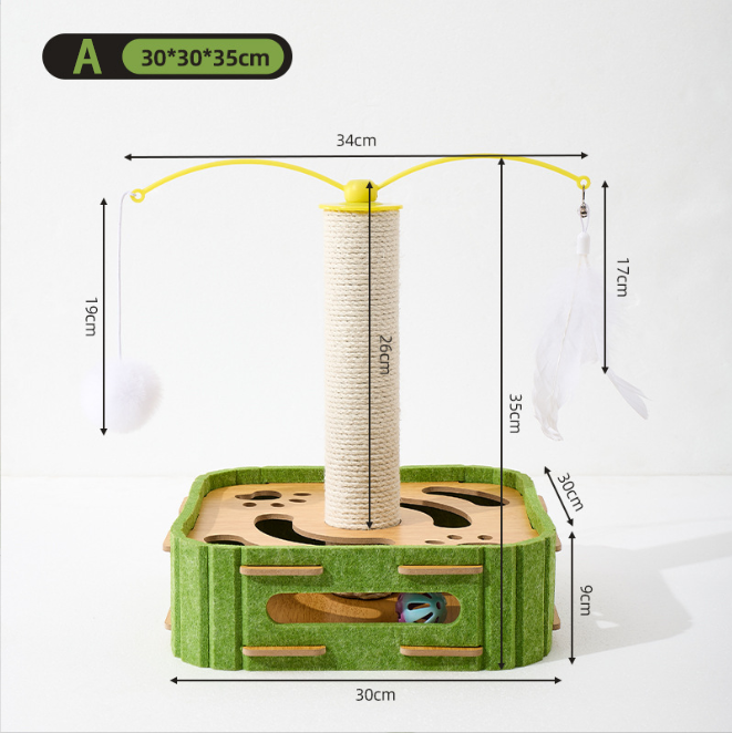 Cat Scratching Post Tower Kitten Interactive Toy