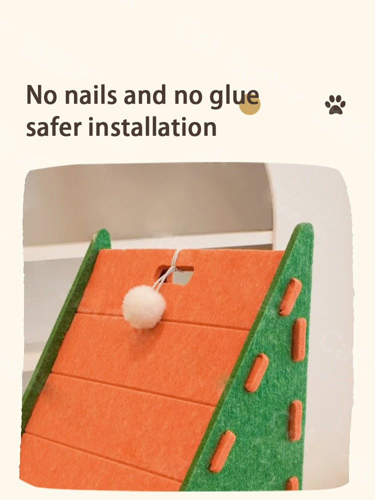 Vertical cat scratching board does not drop crumbs