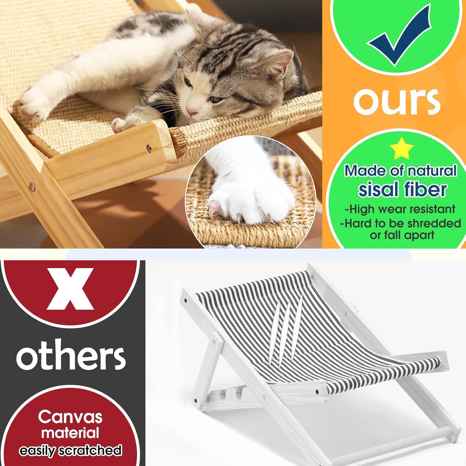 Foldable Sisal Cat Chair