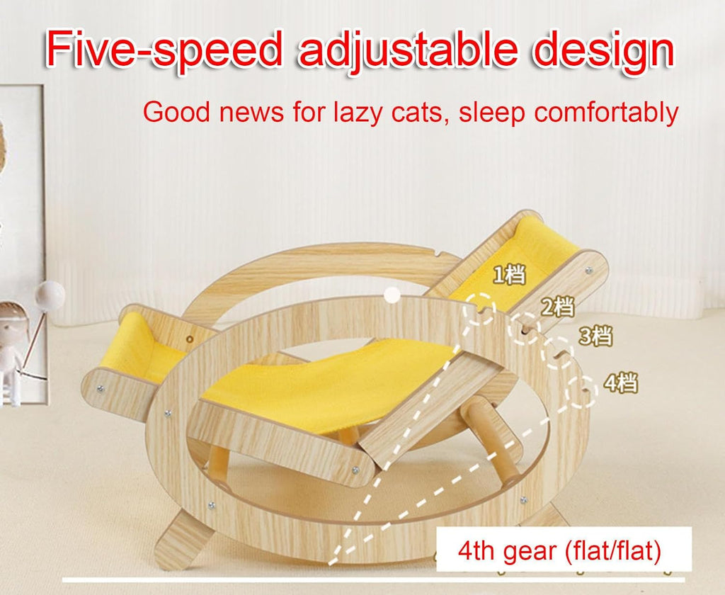 Cat & Dog Hammock Bed Pet Lounge Chair  Adjustment Pet Rocking Chair