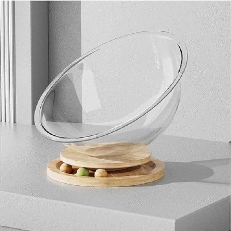 Space Capsule Cat Bed with Catnip Ball in Track