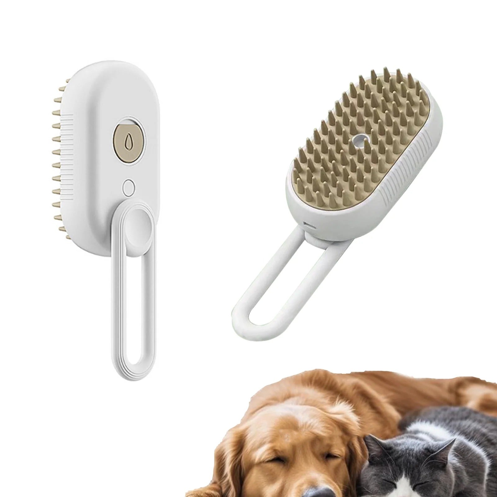 4 in 1 Cat Steam Brush for Shedding