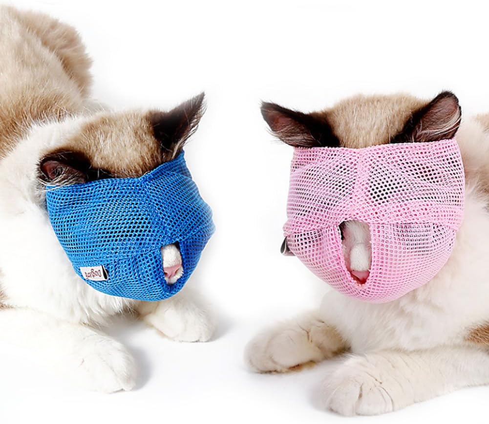 Cat Mask For Grooming Muzzle Breathable Mesh Pet Muzzle